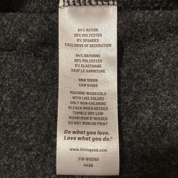 NWOT Life Is Good charcoal cap sleeve top XL - Picture 16 of 16